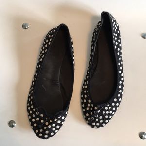 Polka dot ballet flats